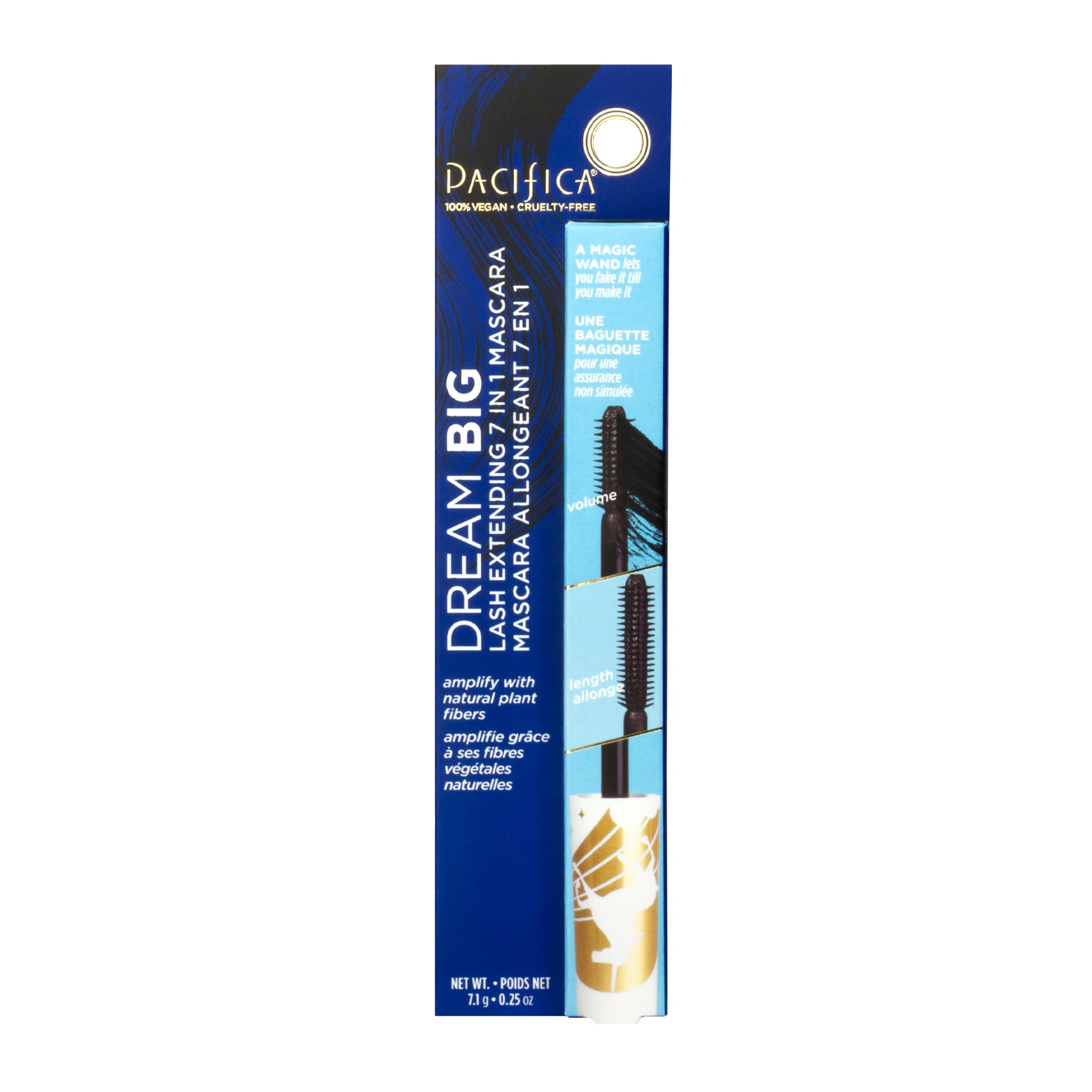 Pacifica Beauty Dream Big Lash Extending 7 in 1 Mascara, Black Magic, 0.25 Ounce